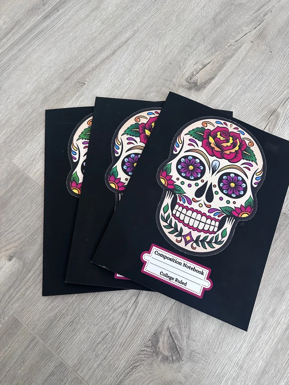 Skull & Gothic Design Hardcover Notebooks Set of 7